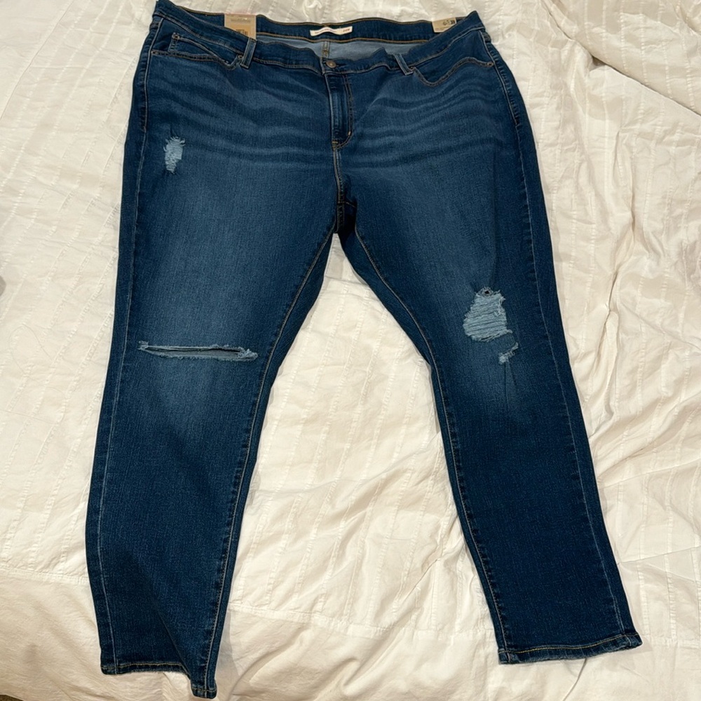 Levi’s 721 High-Rise Skinny, Distressed Jeans, 24W
